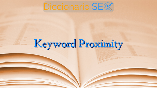 Keyword Proximity